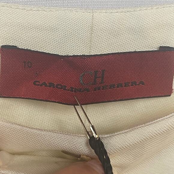Carolina Herrera neutral cream dress pants size 10 NWT - Picture 5 of 12